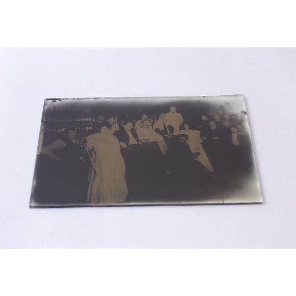 People in a Saloon Store 1800s Glass Plate Positive Western American Frontier